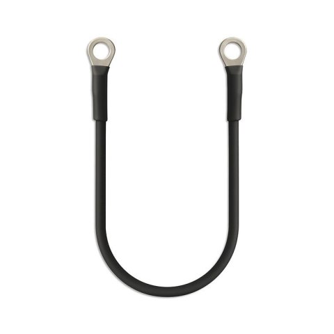 Qoltec Kabel Qoltec przewód akumulatorowy z końcówkami konektorowymi M8 | Kabel z oczkiem 8mm | 20cm | Czarny