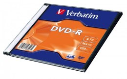 Verbatim Płyta DVD-R Verbatim 16X 4.7GB (Slim 1) MATT SILVER