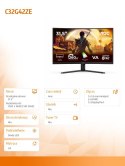 AOC Monitor C32G42ZE 31.5 cala VA Curved 240Hz HDMI DP
