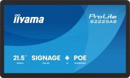 IIYAMA Monitor 21.5 cala ProLite S2225AS-B1 IPS,FHD,A14,24/7,RJ45,500cd2, USB-C,2x5W,iiSignage, WI-FI