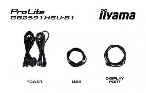IIYAMA Monitor 25 cali GB2591HSU-B1 0.4ms, DP, 2xHDMI 2.1, 320Hz, Fast IPS, USB HUB x4