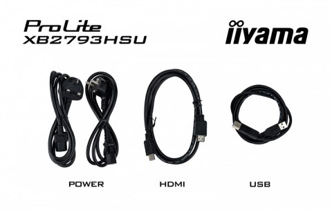 IIYAMA Monitor 27 cali XB2793HSU-B1 IPS, HDMI, DP, 2x2W, 2xUSB, 350cd, 1500:1, HAS 150/PIVOT