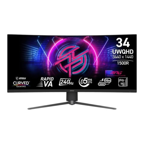 MSI Monitor MSI 34" MPG 346CQRF X24 Rapid VA UWQHD 240Hz 2xHDMI DP HUB