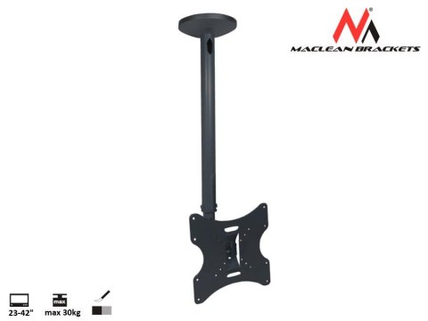 Maclean Uchwyt do telewizora sufitowy Maclean MC-504A B 23-42" 30kg czarny max VESA 200x200