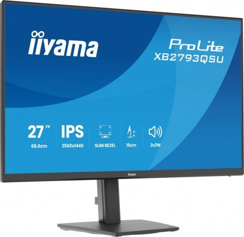 IIYAMA Monitor 27 cali XB2793QSU-B1 IPS, QHD, HDMI, DP, 2xUSB