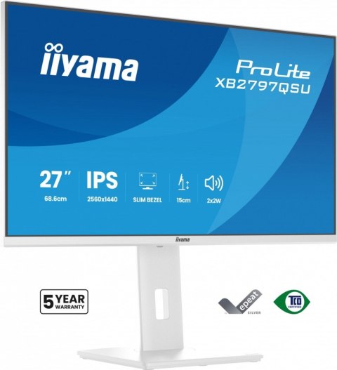 IIYAMA Monitor 27 cali XB2797QSU-W1 IPS, QHD, 2xHDMI, DP, 350cd, 75Hz, 1000:1, USB HUB x4