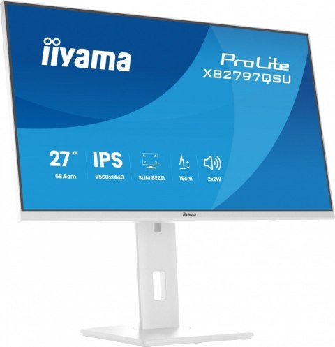 IIYAMA Monitor 27 cali XB2797QSU-W1 IPS, QHD, 2xHDMI, DP, 350cd, 75Hz, 1000:1, USB HUB x4