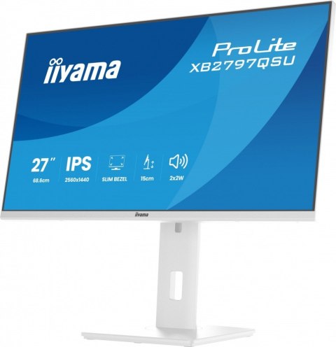 IIYAMA Monitor 27 cali XB2797QSU-W1 IPS, QHD, 2xHDMI, DP, 350cd, 75Hz, 1000:1, USB HUB x4