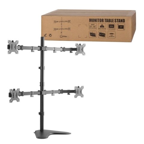 LogiLink Uchwyt biurkowy na 4 monitory LCD/LED LogiLink VESA 100x100, 13-32"