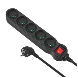 Maclean Listwa zasilająca przedłużacz Maclean MCE185 5 gniazd z wyłącznikiem czarna 5m 2300W