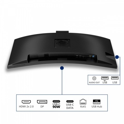 Philips Monitor 34 cale 34B2U3600CH Curved VA HDMIx2 DP HAS USB-C RJ45 KVM