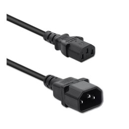 Qoltec Kabel zasilający Qoltec do UPS | IEC C13/C14 | 3x0.75mm2 | 1m