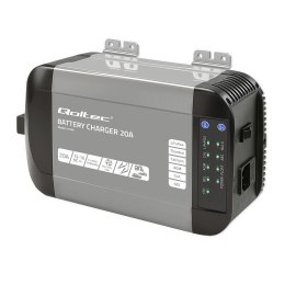Qoltec Ładowarka inteligentna Qoltec Monolith do akumulatorów LiFePO4 AGM GEL SLA | 20A | 12V