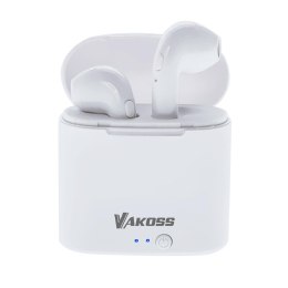 Vakoss Słuchawki z mikrofonem VAKOSS SK-832BW Bluetooth, douszne, ze stacją dokującą, białe