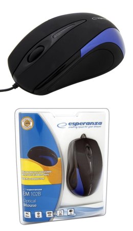 ESPERANZA Mysz przewodowa Esperanza SIRIUS EM102B optyczna czarno-niebieska