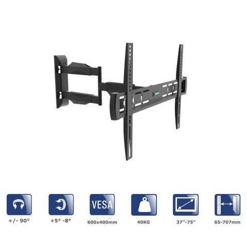 AKYGA Uchwyt do telewizora Akyga AK-MB11 regulowany wieszak +/-90° 40kg VESA 600x400mm 37-75"