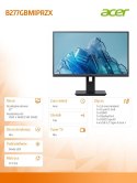 Acer Monitor 27 cali B277GBMIPRZX IPS 120Hz HDMI DP VGA