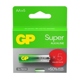 GP Bateria alkaliczna AA / LR6 GP Super Alkaline G-TECH - 5 sztuk
