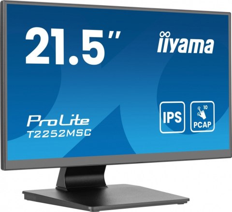 IIYAMA Monitor 22 cale T2252MSC-B2AG 10 PKT. POJ,IPS,HDMI,DP,2x1W,7H,2xUSB, AG-(Anti Glare)
