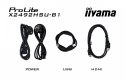 IIYAMA Monitor 24 cale X2492HSU-B1 IPS,FHD,HDMI,DP,120Hz,300cd,4ms,USB HUBx2cienkie ramki, 1500:1, ErP B