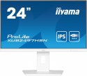 IIYAMA Monitor 24 cale XUB2497HSN-W2 IPS, USB-C Dock, HDMI, DP, 300cd, Pivot, HAS, biały /5y/