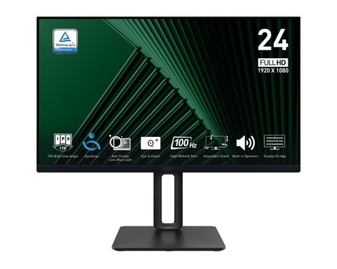 MSI Monitor 23.8 cala PRO MP245PG LED/FHD/Flat/100Hz/czarny