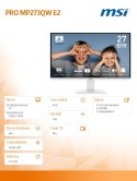 MSI Monitor PRO MP273QW E2 27 cali LED/FHD/Flat/100Hz/White