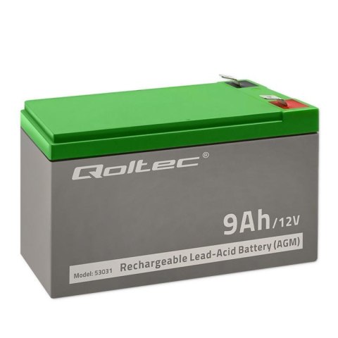 Qoltec Akumulator AGM Qoltec 12V | 9Ah