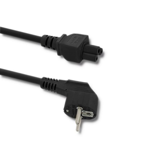 Qoltec Kabel zasilający Qoltec IEC C5/SCHUKO | koniczynka | 3x0.75mm2 | 1.4m