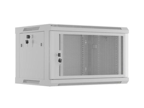 LANBERG Szafa instalacyjna Lanberg rack wisząca 19" 6U 600x450 drzwi perforowane szara (flat pack)