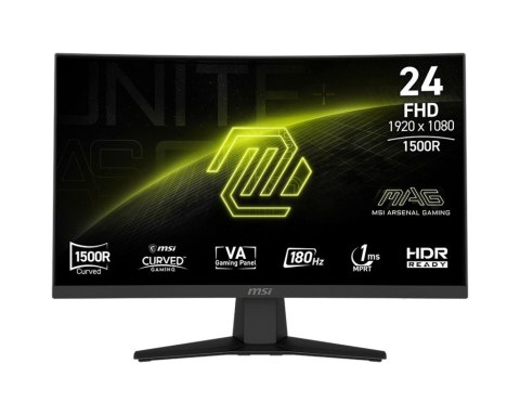 MSI Monitor 23.6 cala MAG 244C LED/FHD/Curved/180Hz/czarny