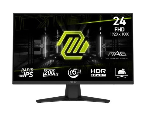 MSI Monitor 23.8 cala MAG 244F LED/FHD/Flat/200Hz/czarny
