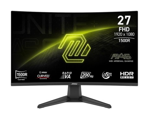 MSI Monitor 27 cali MAG 276CF E20 LED/FHD/Curved/200Hz/czarny
