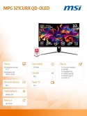 MSI Monitor MPG 321CURX QD-OLED/31.5 cala/LED/UHD/Curv/240/Black