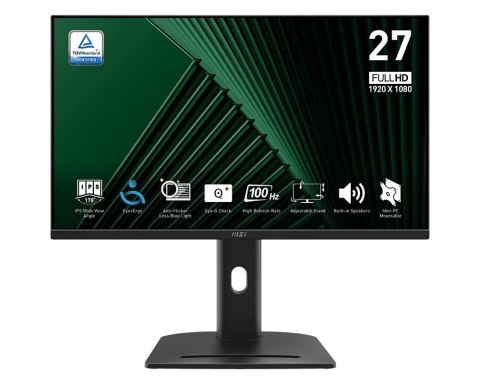 MSI Monitor PRO MP275PG 27 cali/LED/FHD/Flat/100Hz/Czarny