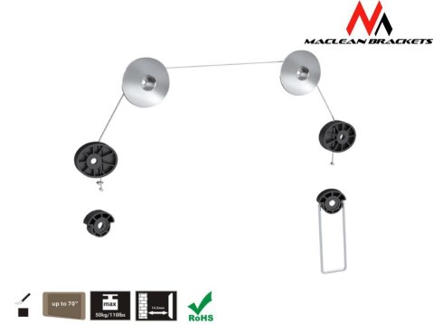 Maclean Uchwyt do telewizora Maclean MC-557 32-70" 50kg czarny max VESA 800x800