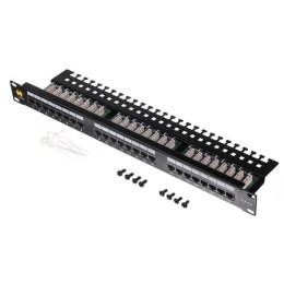 NETRACK Patch panel 19'' Netrack 24-porty kat. 6 UTP, z półką