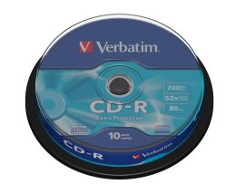 Verbatim Płyty CD-R Verbatim 52x 700MB Extra Protection (Cake 10)