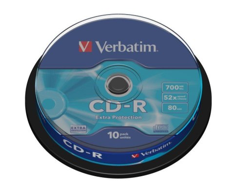 Verbatim Płyty CD-R Verbatim 52x 700MB Extra Protection (Cake 10)