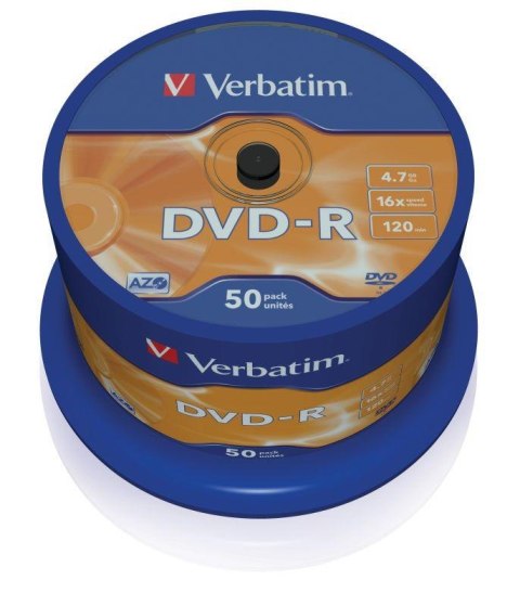 Verbatim Płyty DVD-R Verbatim 16x 4.7GB (Cake 50) MATT SILVER