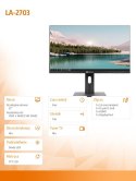 AG NEOVO Monitor biurkowy LA-2703 IPS VA FHD HDMI VGA DP