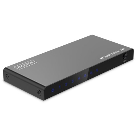 Digitus Rozdzielacz/Splitter DIGITUS HDMI 1x4, 4K/60Hz UHD z HDR, 18 Gbps, HDCP 2.2, EDID