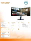 Dell Monitor AW3425DW 34.2 Curved AMD FreeSync QD-OLED 240Hz WQHD (3440x1440)/21:9/1xDP/2xHDMI/1xUSB 3.2/1xUSB-C/3Y AES&PPE