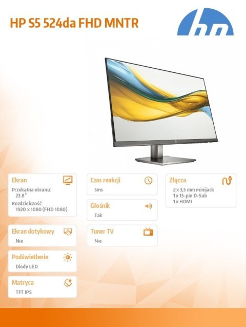 HP Inc. Monitor S5 524da FHD B11W5AT#ABB