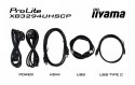 IIYAMA Monitor 31.5 cala XB3294UHSCP-B1.4K,VA,2xHDMI,DP,USB-C dock 95W, PIP,RJ45, 400cd, 2ms, 4xUSB, KVM,Sync,2x5W, HAS (150) PIVOT,