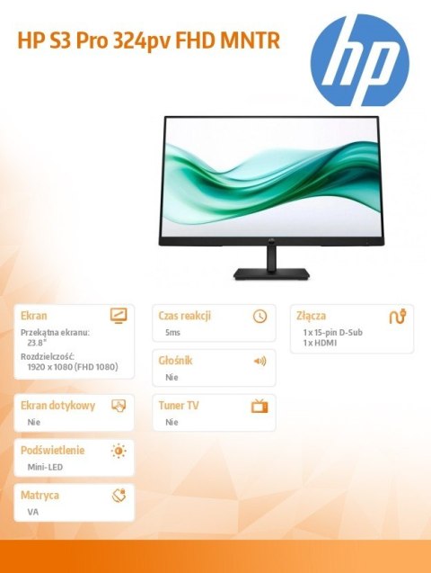 HP Inc. Monitor S3 Pro 324pv FHD 9U5C1AA#ABB