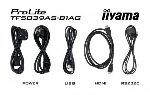 IIYAMA Monitor 50 cali TF5039AS-B1AG, VA,4K,HDMIx2,DP,RJ45,3xUSB,2x10W, ANDROID,24/7,IP65