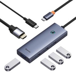 Baseus Adapter hub USB-C 6w1 Baseus B00052807813-01 4x USB 3.0 + HDMI + USB-C PD