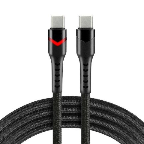 Everactive Kabel przewód USB-C PD RGB LED 1m everActive CBB-1PDR Power Delivery 3A z obsługą szybkiego ładowania 60W