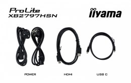 IIYAMA Monitor 27 cali XB2797HSN-B1 IPS,FHD,HAS150 ,350cd,1ms HDMI, DP,USB-C DOCK 65W, 4xUSB HUB, RJ45